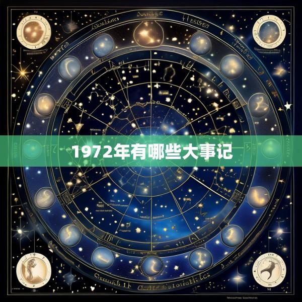 1972年有哪些大事记