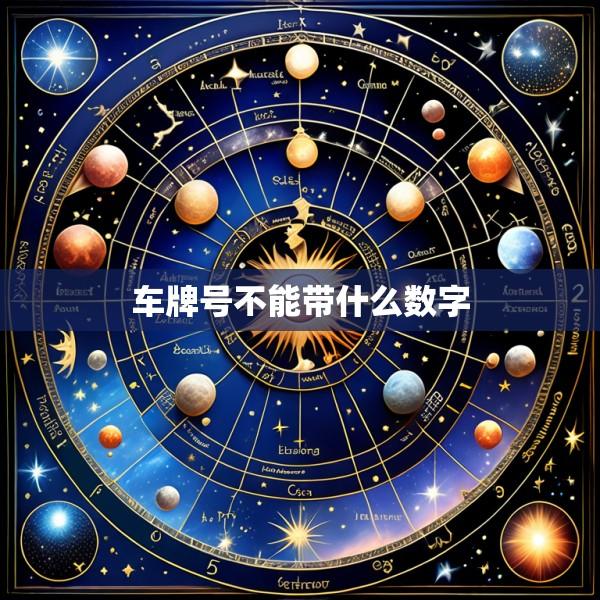 车牌号不能带什么数字