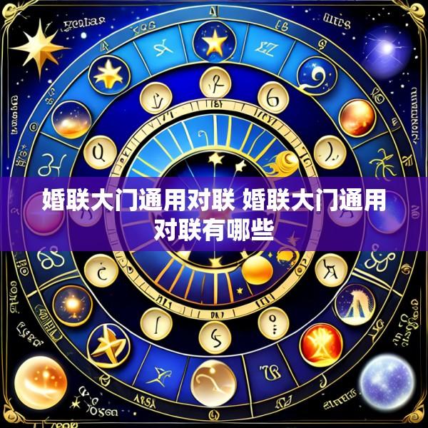 婚联大门通用对联 婚联大门通用对联有哪些
