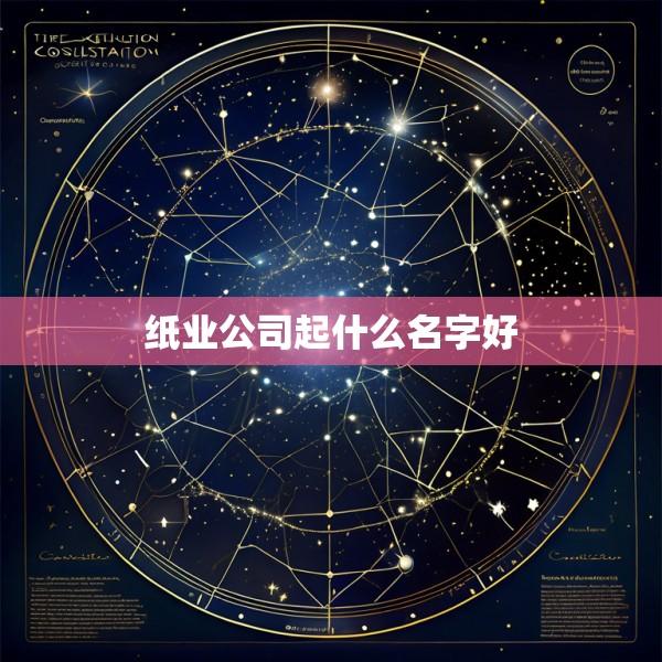 纸业公司起什么名字好