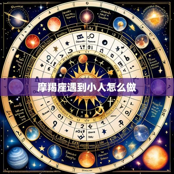 摩羯座遇到小人怎么做