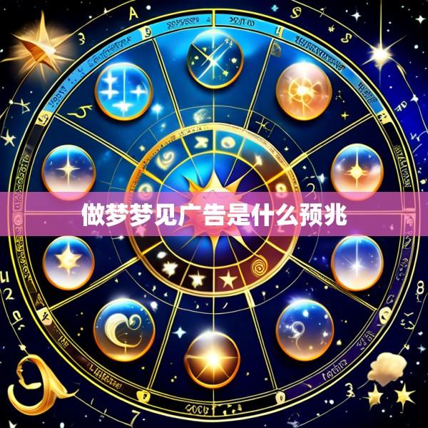做梦梦见广告是什么预兆