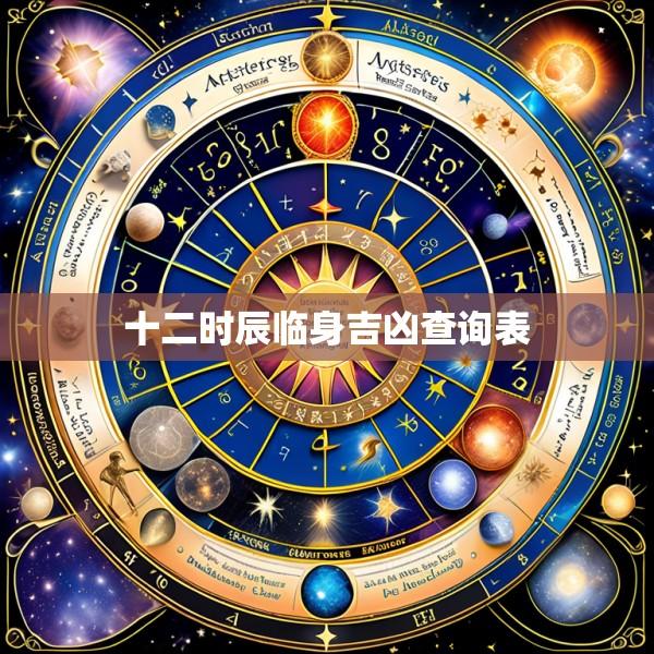 十二时辰临身吉凶查询表