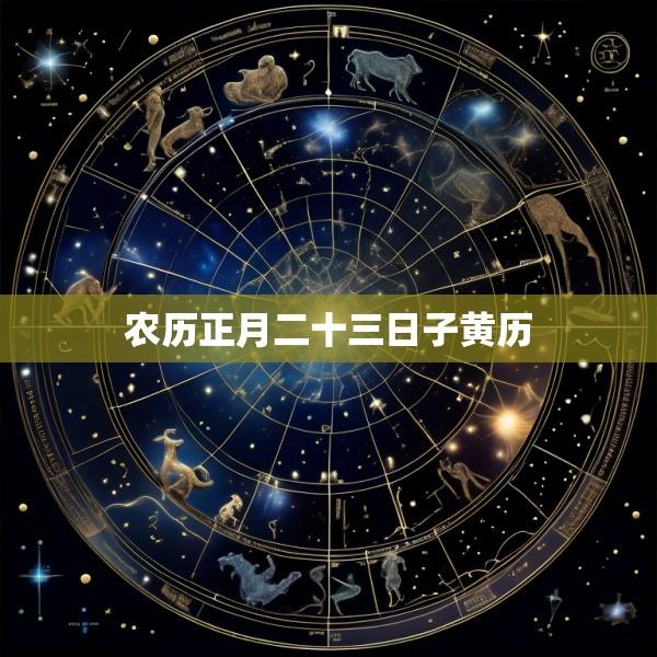 农历正月二十三日子黄历