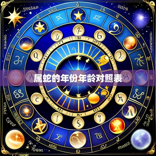 属蛇的年份年龄对照表