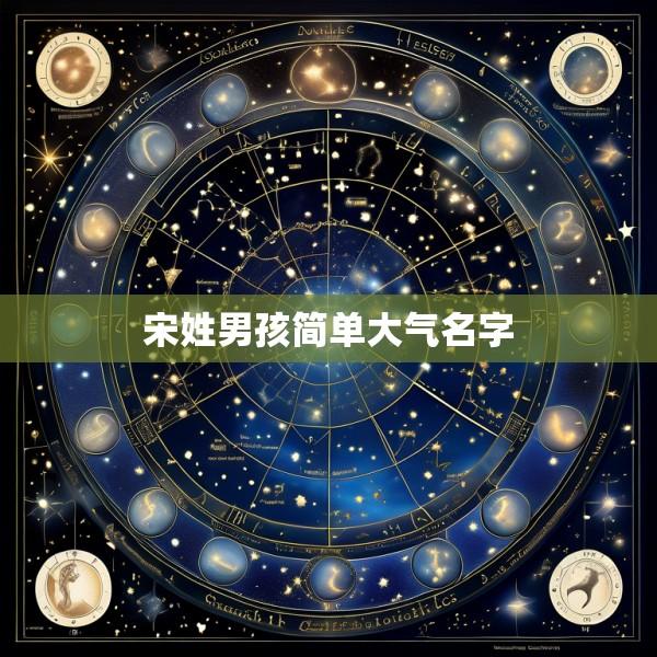 宋姓男孩简单大气名字