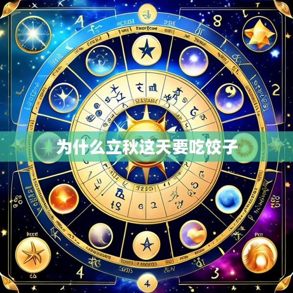 为什么立秋这天要吃饺子