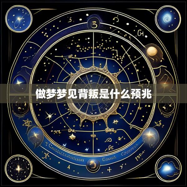 做梦梦见背叛是什么预兆