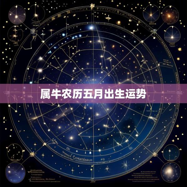 属牛农历五月出生运势
