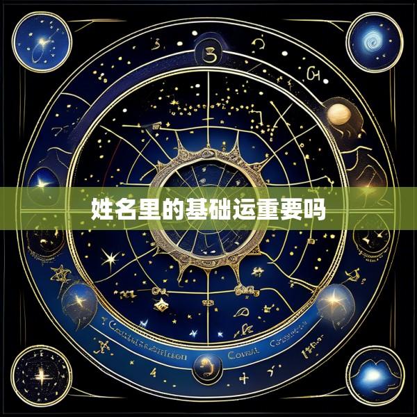 姓名里的基础运重要吗