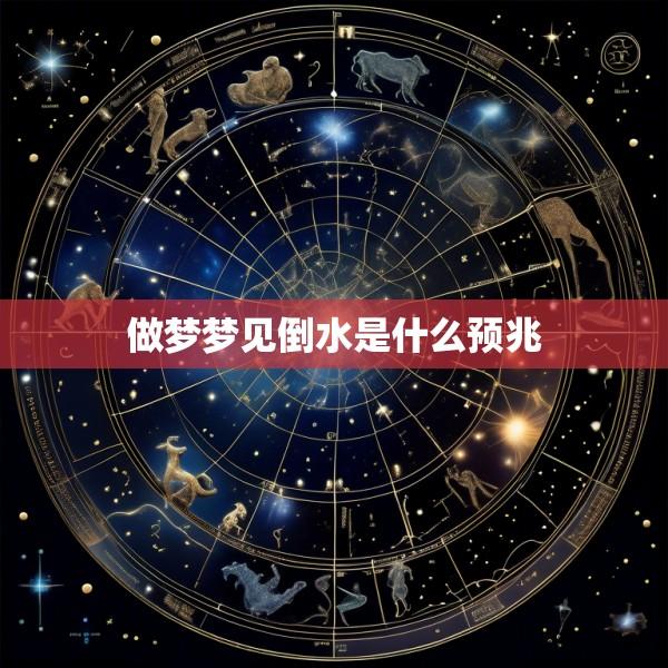 做梦梦见倒水是什么预兆