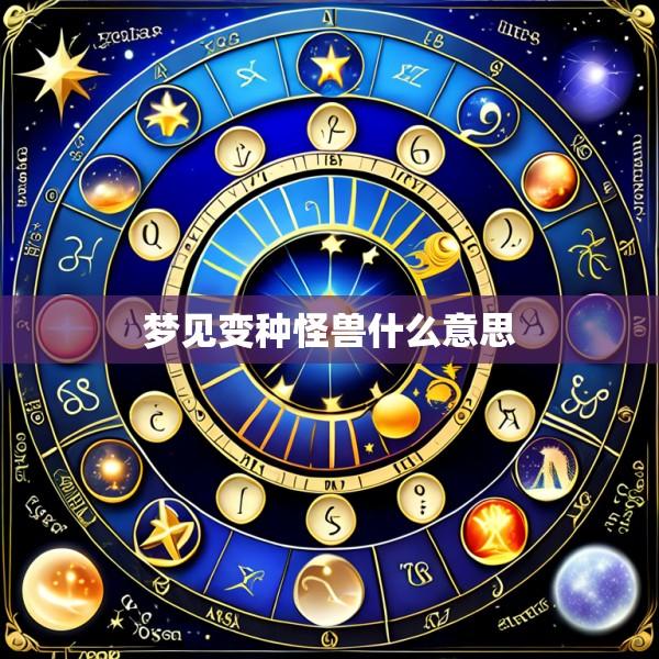 梦见变种怪兽什么意思