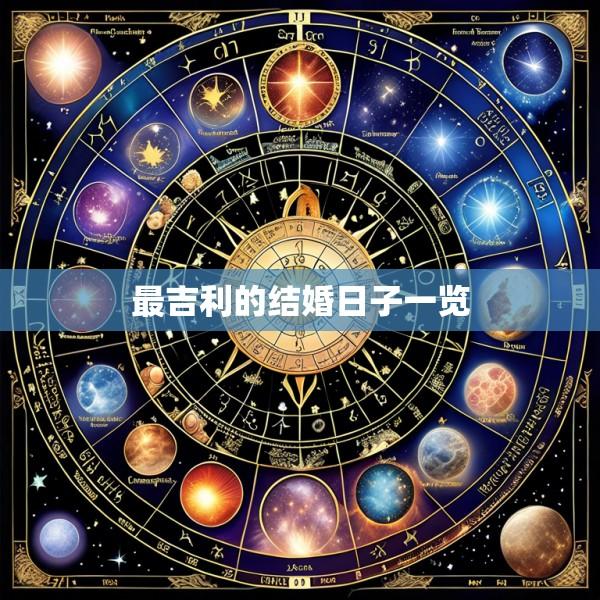 最吉利的结婚日子一览