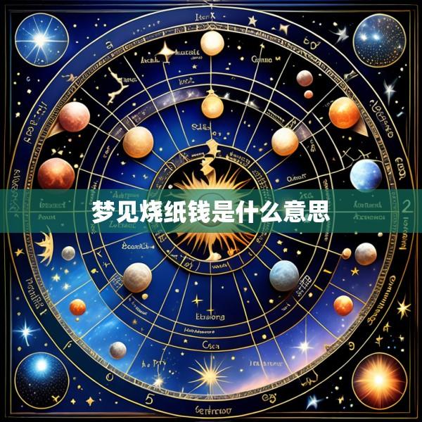 梦见烧纸钱是什么意思