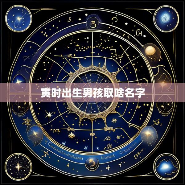 寅时出生男孩取啥名字