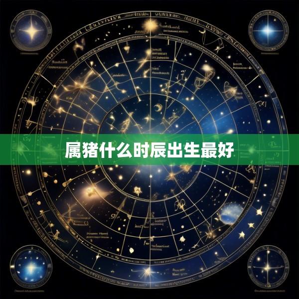 属猪什么时辰出生最好