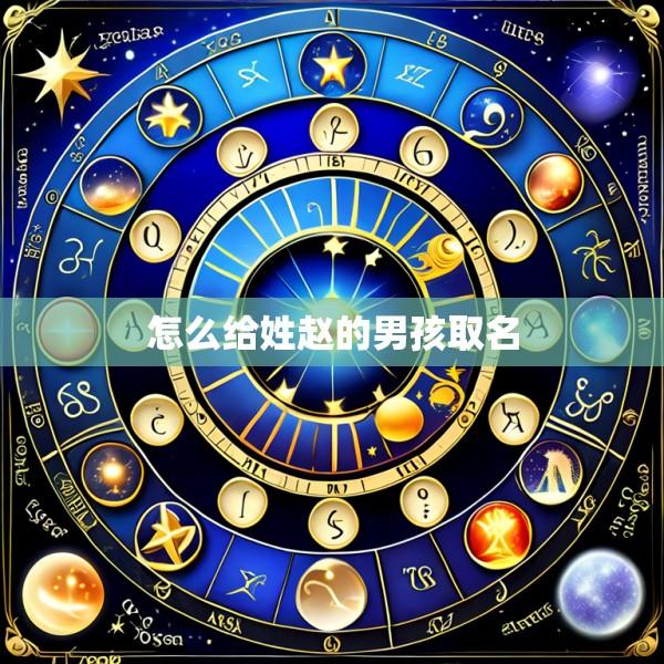 怎么给姓赵的男孩取名