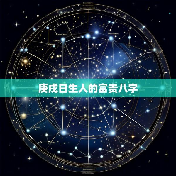 庚戌日生人的富贵八字