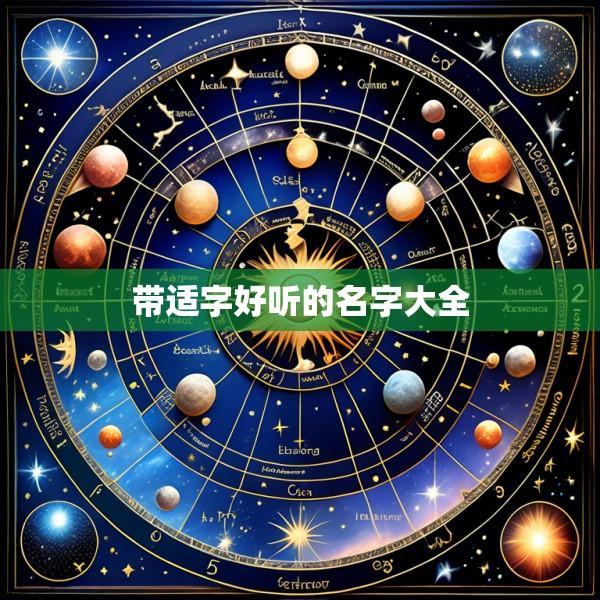 带适字好听的名字大全