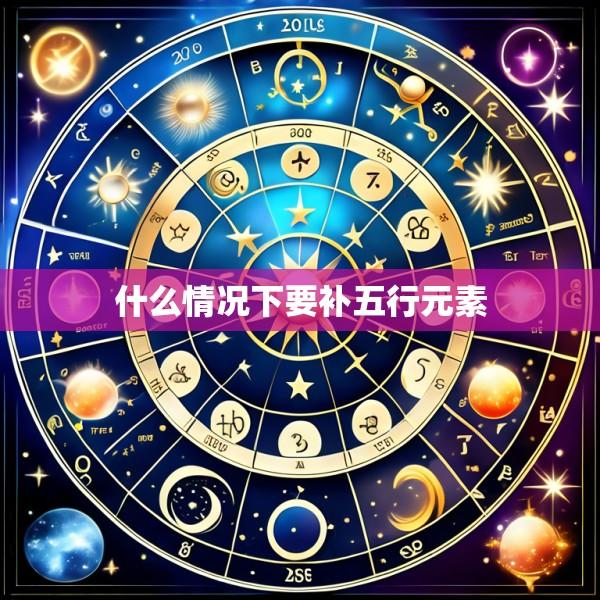 什么情况下要补五行元素