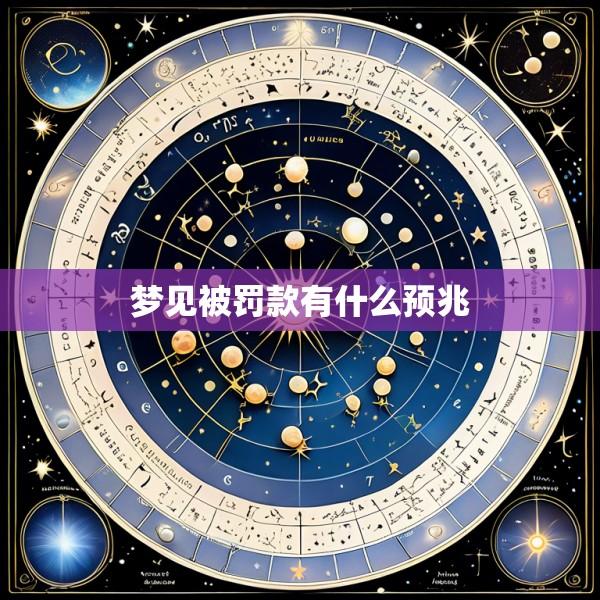 梦见被罚款有什么预兆