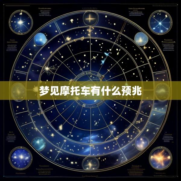 梦见摩托车有什么预兆
