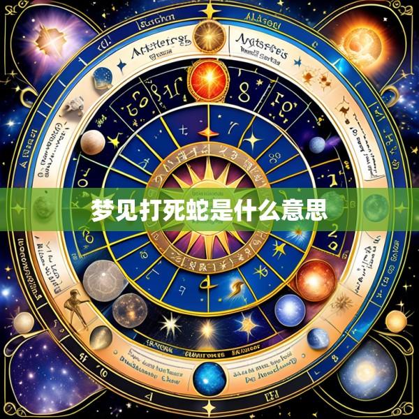 梦见打死蛇是什么意思