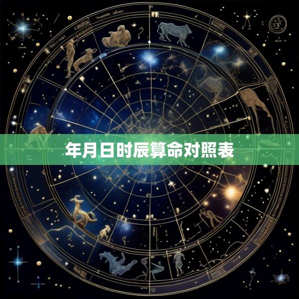年月日时辰算命对照表