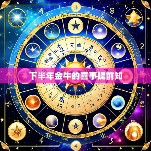 下半年金牛的喜事提前知