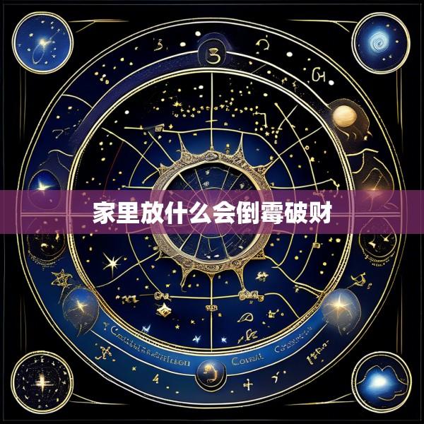 家里放什么会倒霉破财