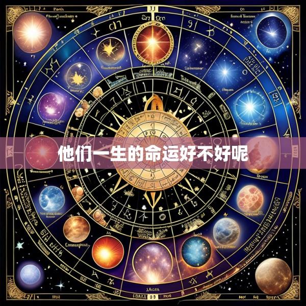 他们一生的命运好不好呢
