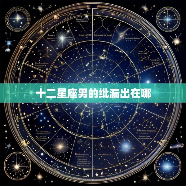 十二星座男的纰漏出在哪