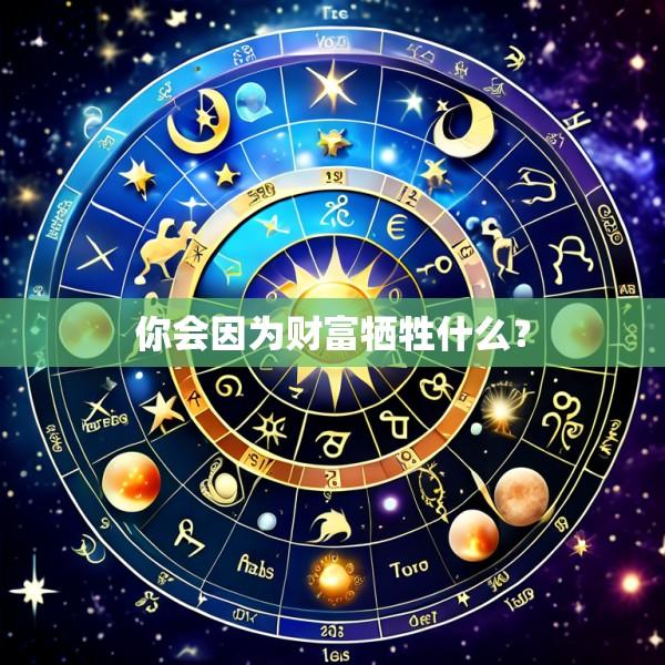 你会因为财富牺牲什么？