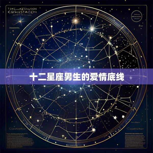 十二星座男生的爱情底线