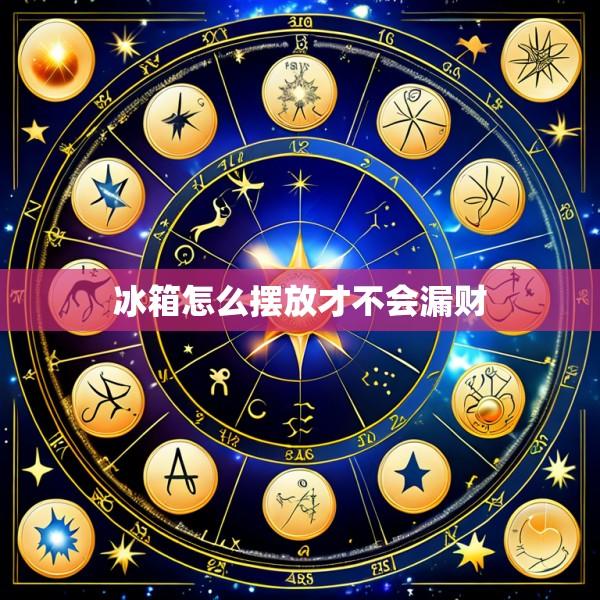 冰箱怎么摆放才不会漏财