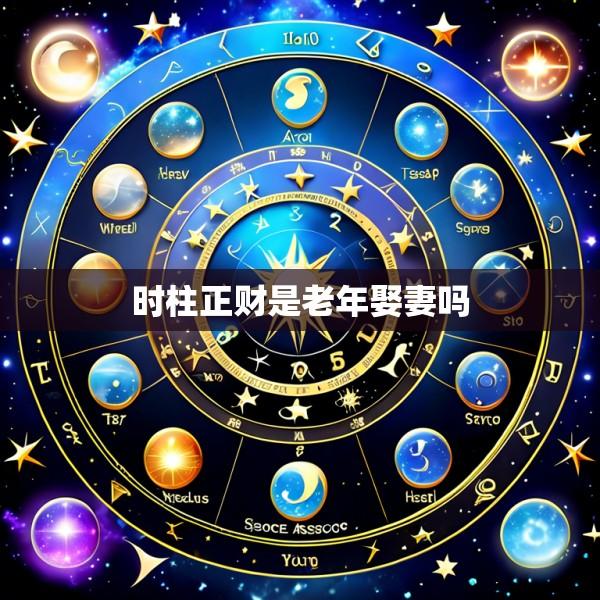 时柱正财是老年娶妻吗