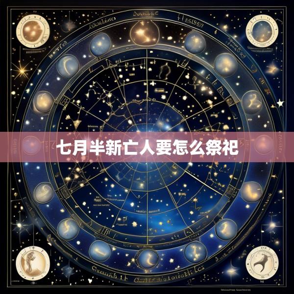 七月半新亡人要怎么祭祀