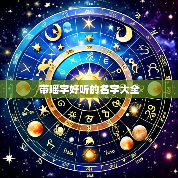 带瑶字好听的名字大全