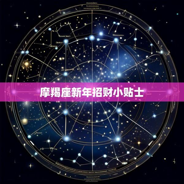 摩羯座新年招财小贴士