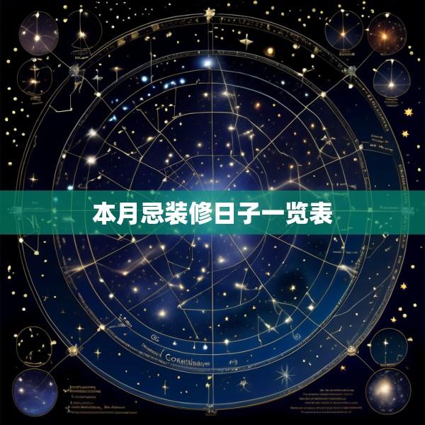 本月忌装修日子一览表