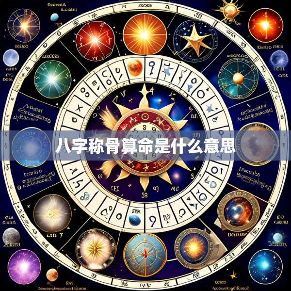 八字称骨算命是什么意思