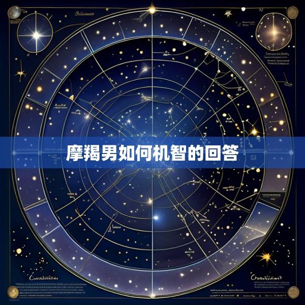 摩羯男如何机智的回答