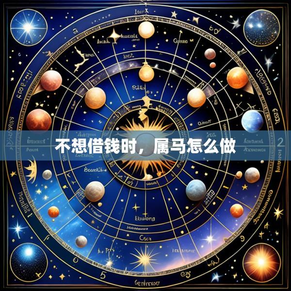 不想借钱时，属马怎么做