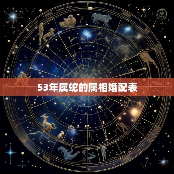 53年属蛇的属相婚配表