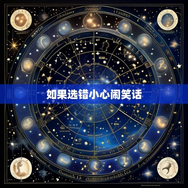 如果选错小心闹笑话