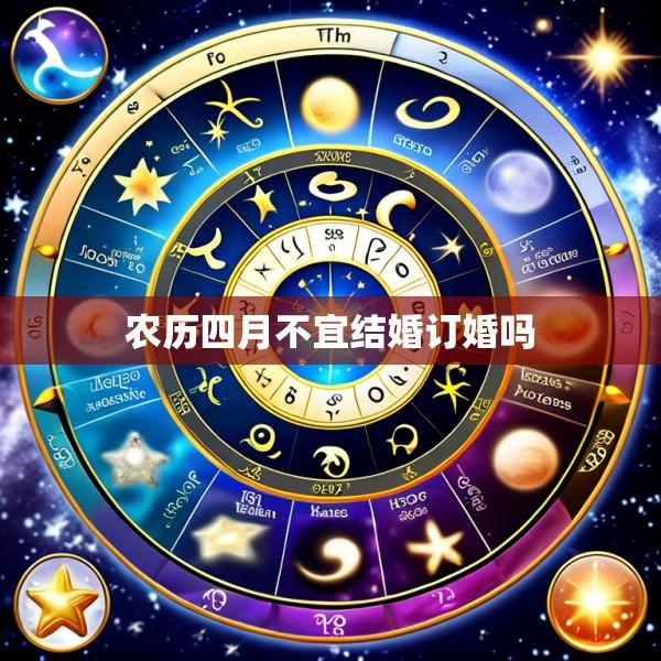 农历四月不宜结婚订婚吗