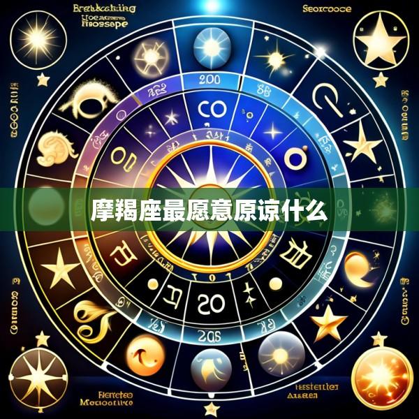 摩羯座最愿意原谅什么