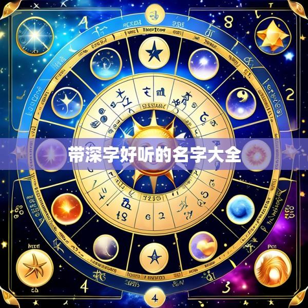 带深字好听的名字大全