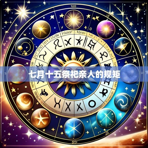 七月十五祭祀亲人的规矩