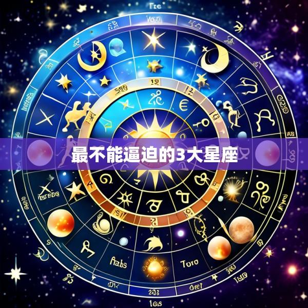 最不能逼迫的3大星座